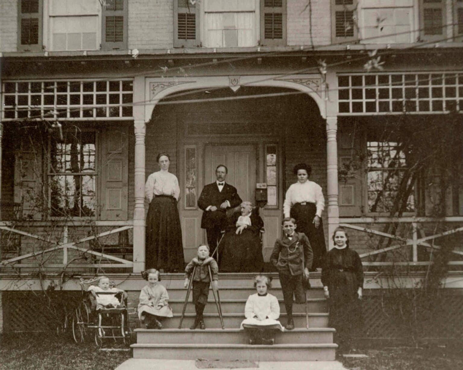 Raker Family on their front porch