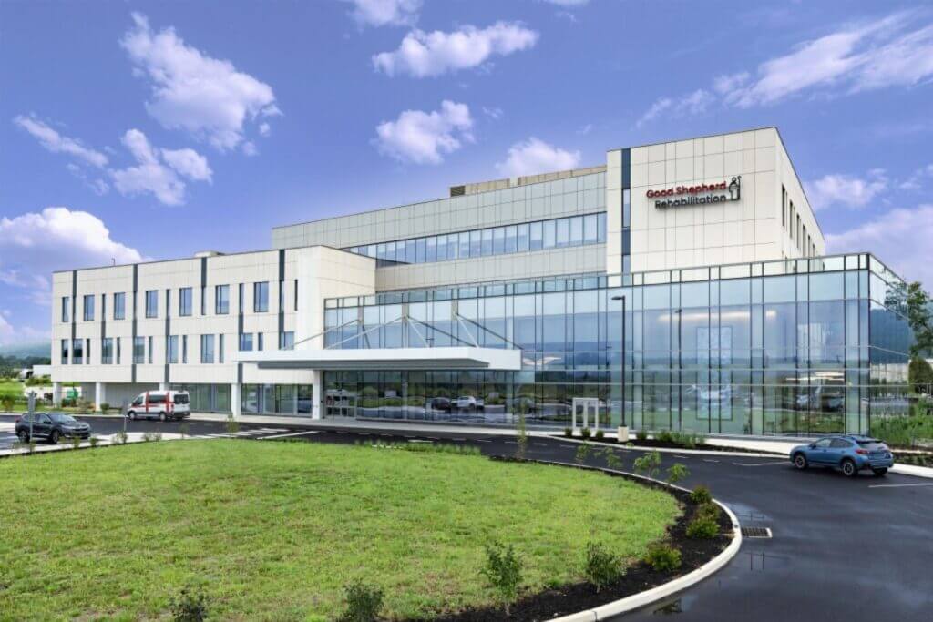 Good Shepherd Rehabilitation Hospital's front entrance