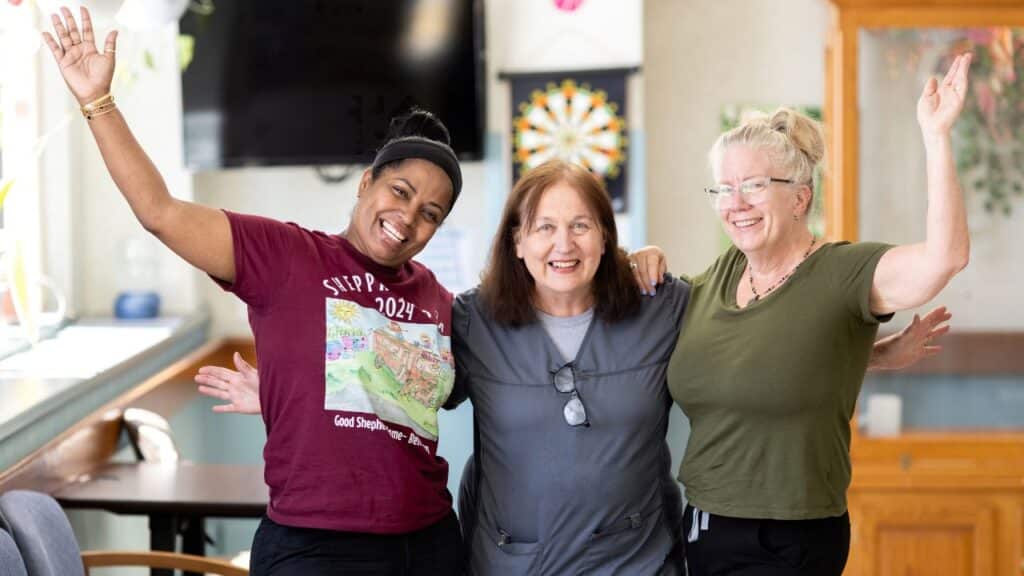 nursing team at Good Shepherd Home - Bethlehem has fun