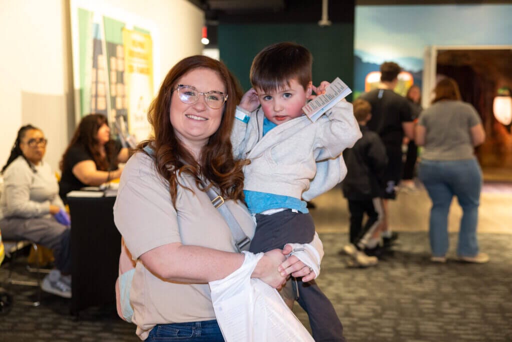 Mother and son at Da Vinci Science Center